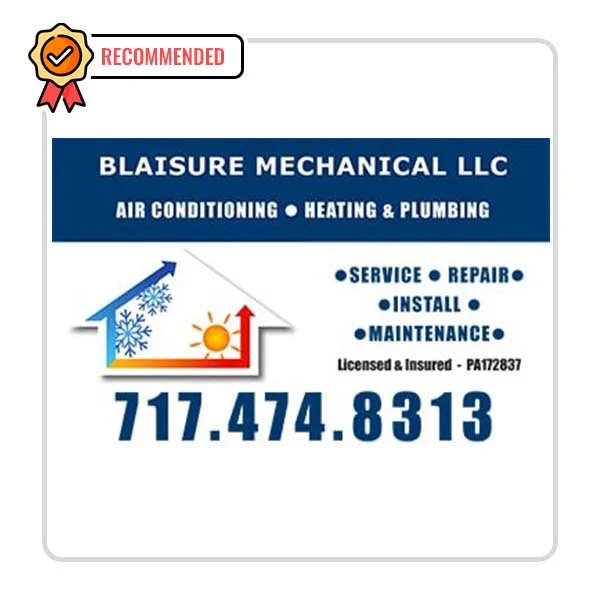 BLAISURE MECHANICAL LLC: Shower Fitting Services in Cayce