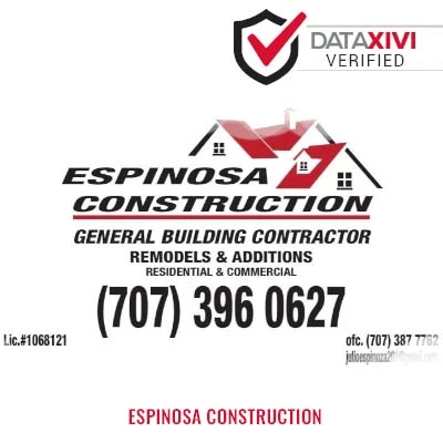 Espinosa Construction: Washing Machine Repair Specialists in Check