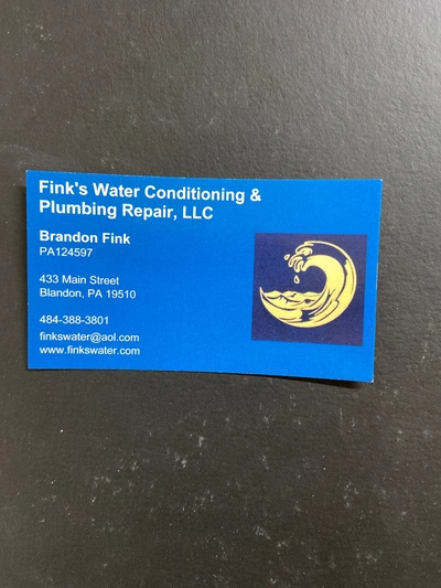 Fink's Water Conditioning & Plumbing Repair, LLC Plumber - DataXiVi
