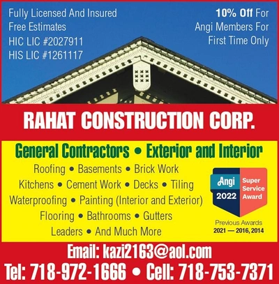 Rahat Construction Corp. Plumber - DataXiVi