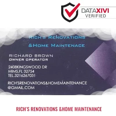 Rich's Renovations &home Maintenance Plumber - DataXiVi